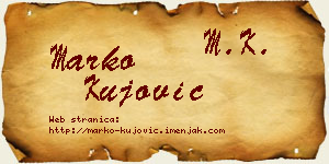 Marko Kujović vizit kartica